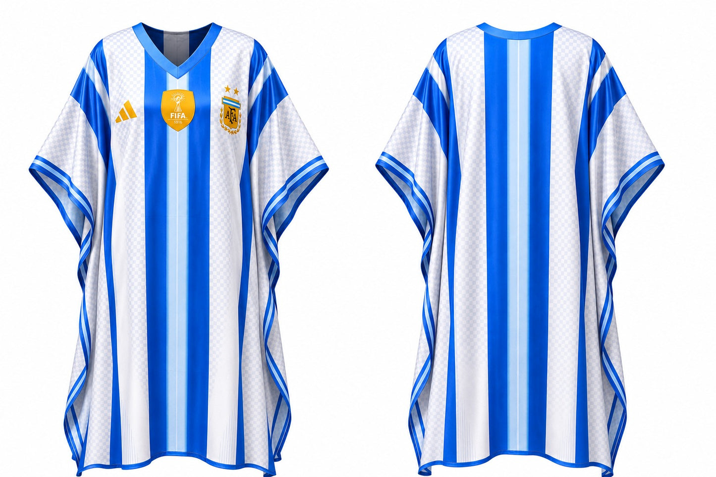 Argentina FIFA 2026 Premium Silk Kaftan – Sky Blue Fan Edition