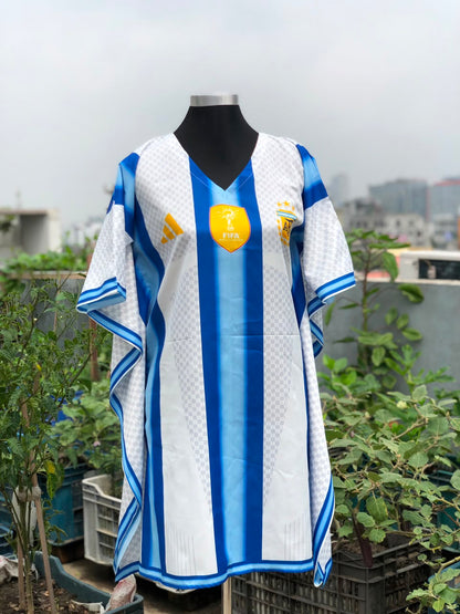 Argentina FIFA 2026 Premium Silk Kaftan – Sky Blue Fan Edition