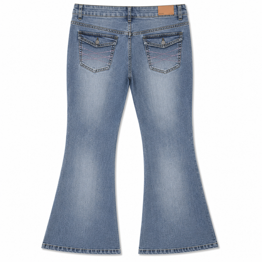 Flyer low rise denim jeans blue for women