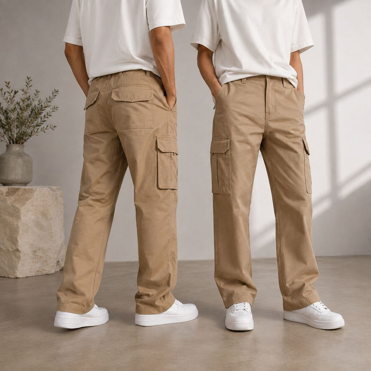 Unisex Gabardine 6-Pocket Cargo Pant