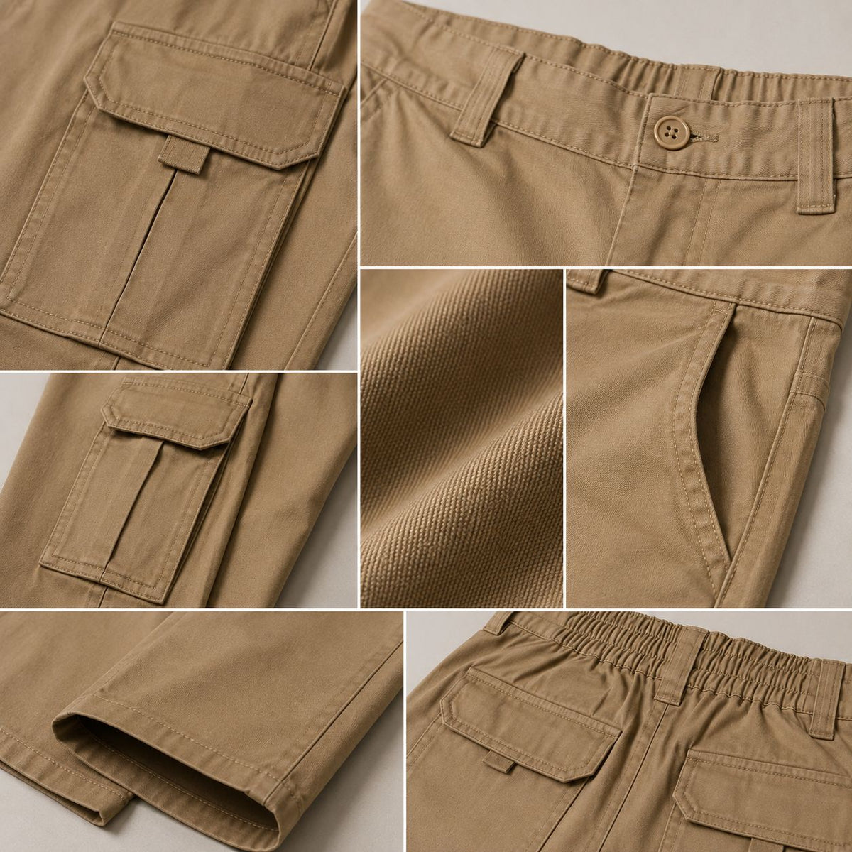 Unisex Gabardine 6-Pocket Cargo Pant