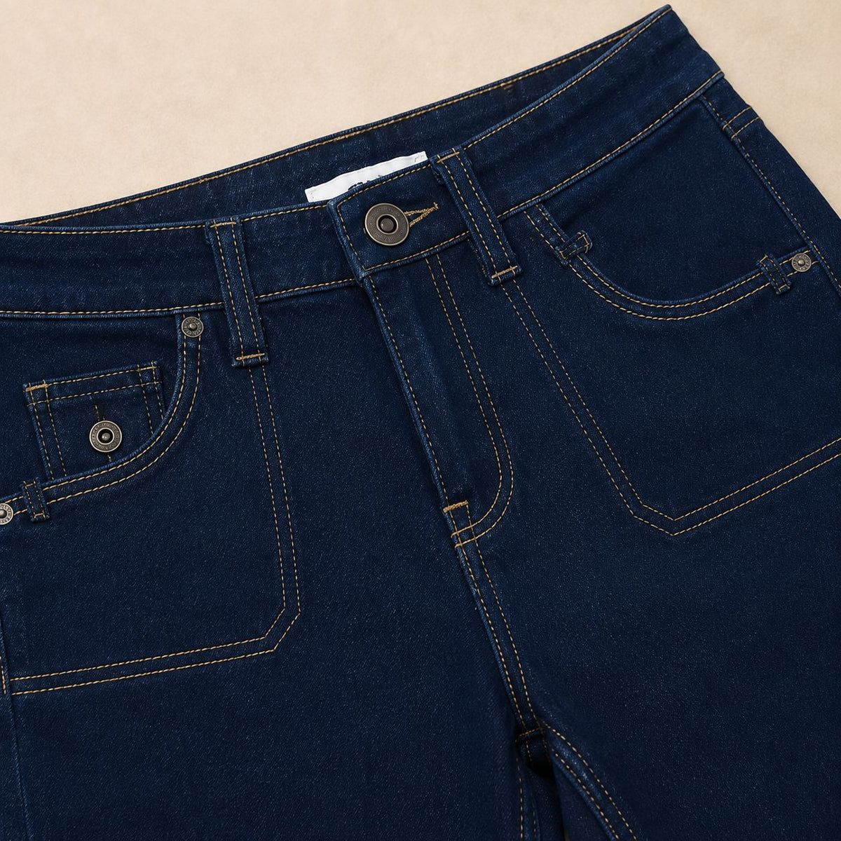 Women's High Rise Flared Royal Blue Jeans