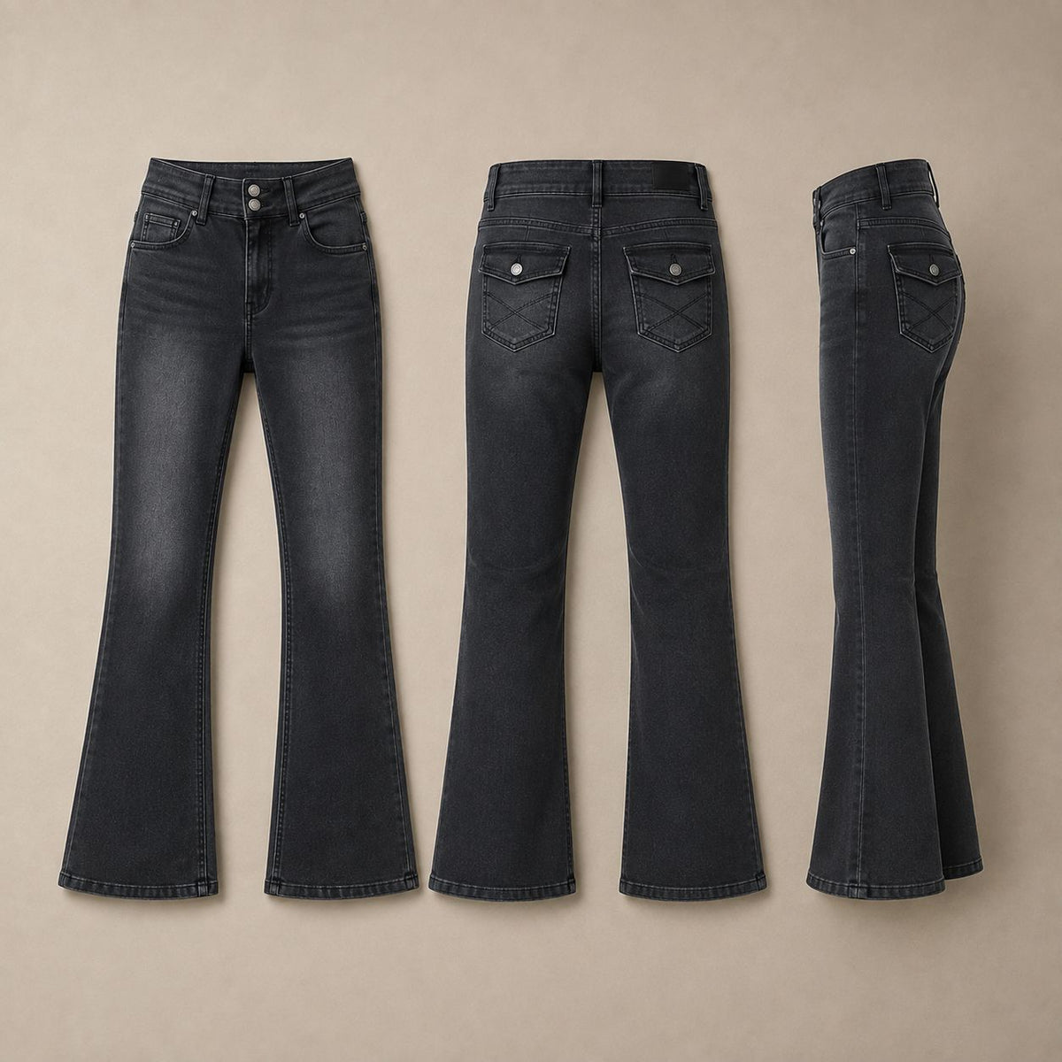 Women's Black Low Rise Denim Jeans